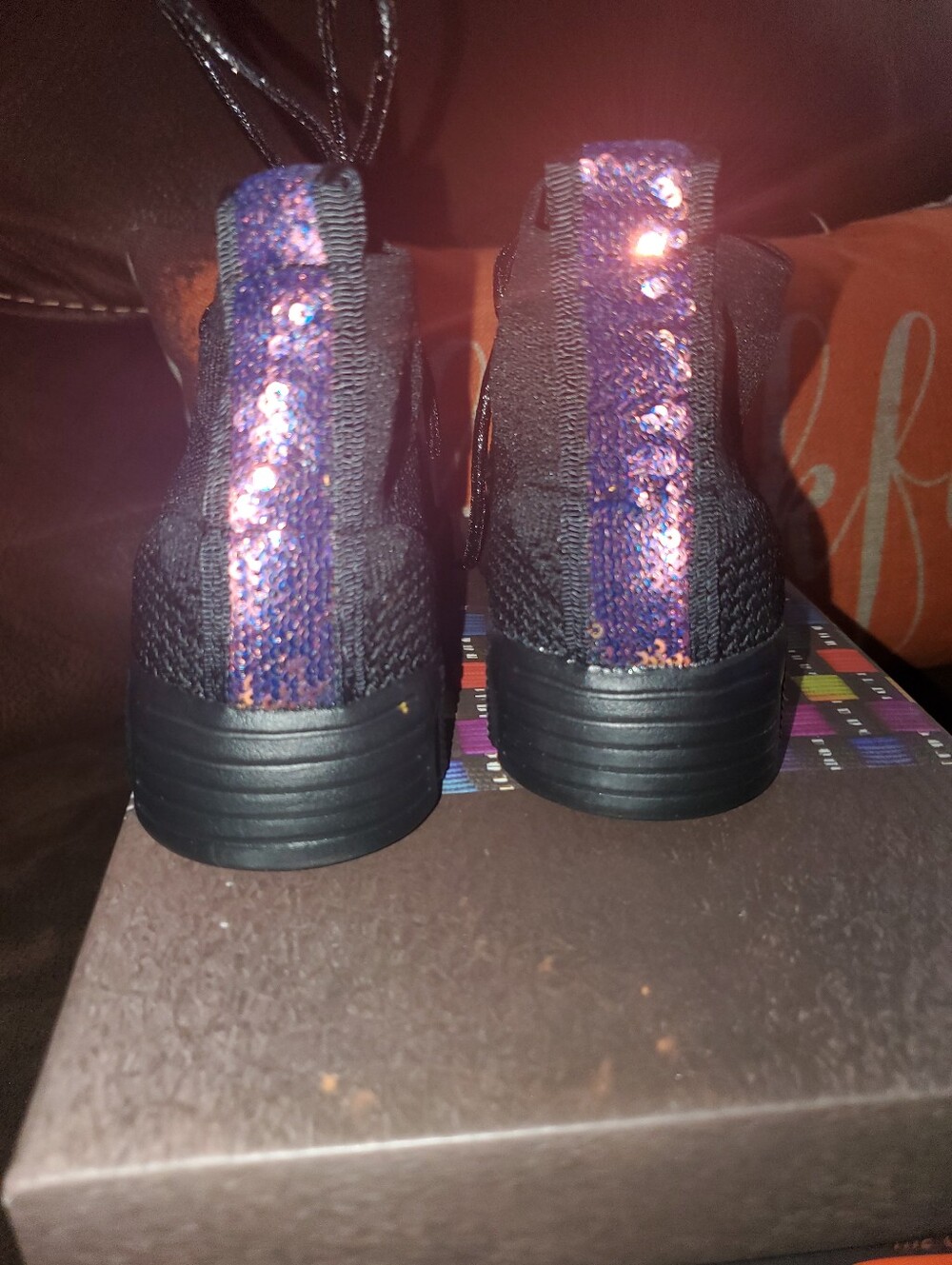 Erika K Girls Boots With Sequin Stripe